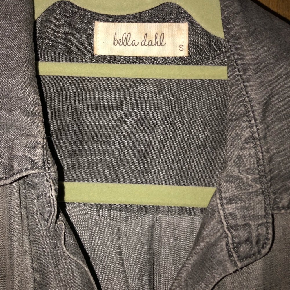 Bella Dahl Grey Chambry Shirt Small